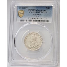 AUSTRALIA 1921 . ONE 1 SHILLING . STAR . PCGS GENUINE